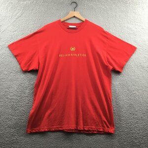Bel-Air Athletics Men's Embroidered Logo T-Shirt Red L / XL